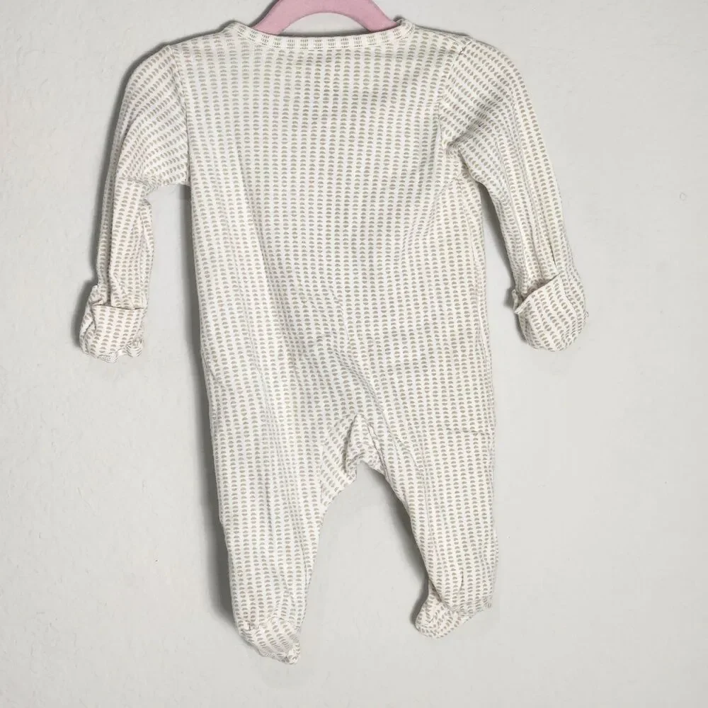 Carter's Child of Mine Newborn 0M Baby Girl Sleeper Lot of 5 Zip Footed Pajamas